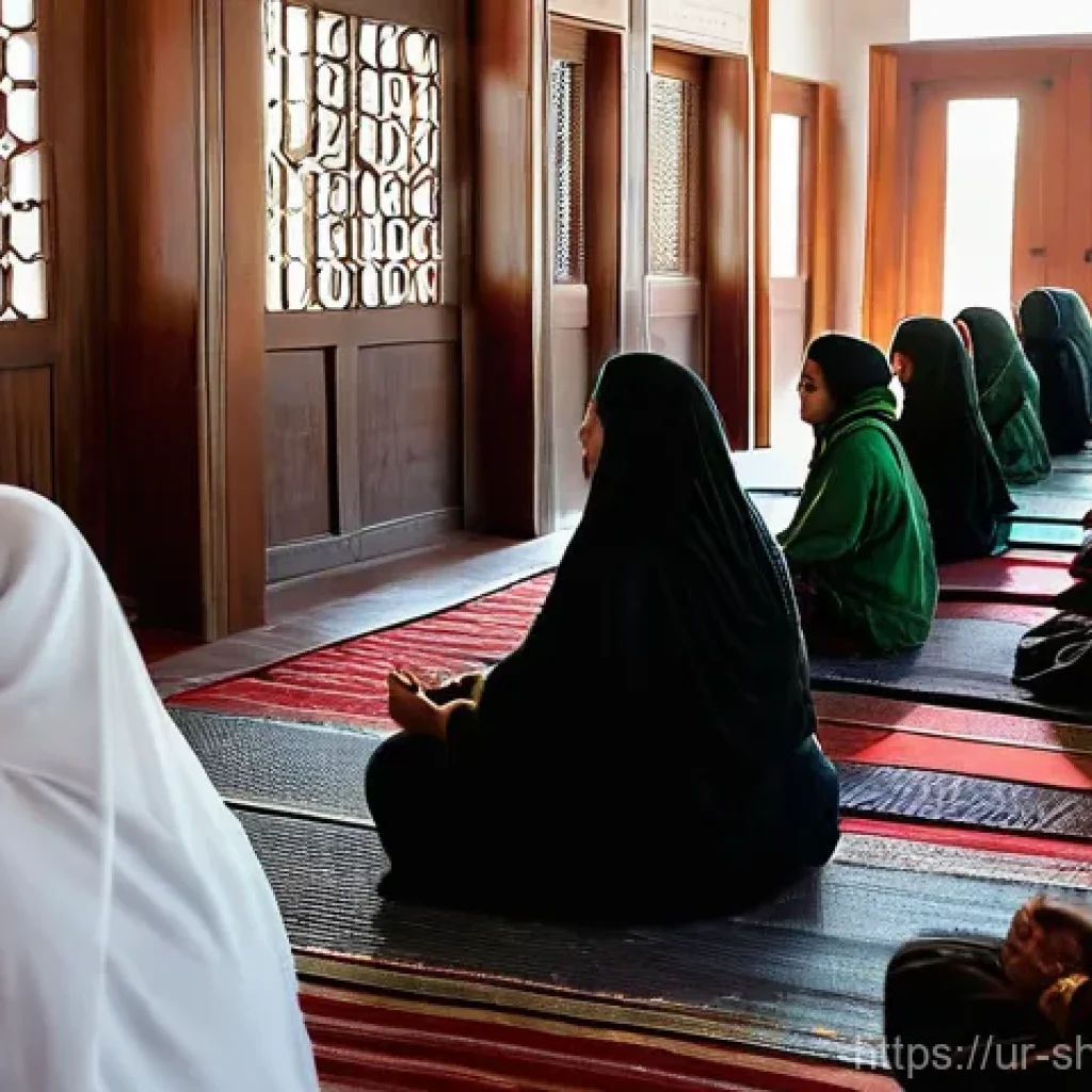 무속 의식 참여 후기 - **The Arrival at the Serene Majlis**
An individual (gender-neutral, wearing modest, flowing Sout...