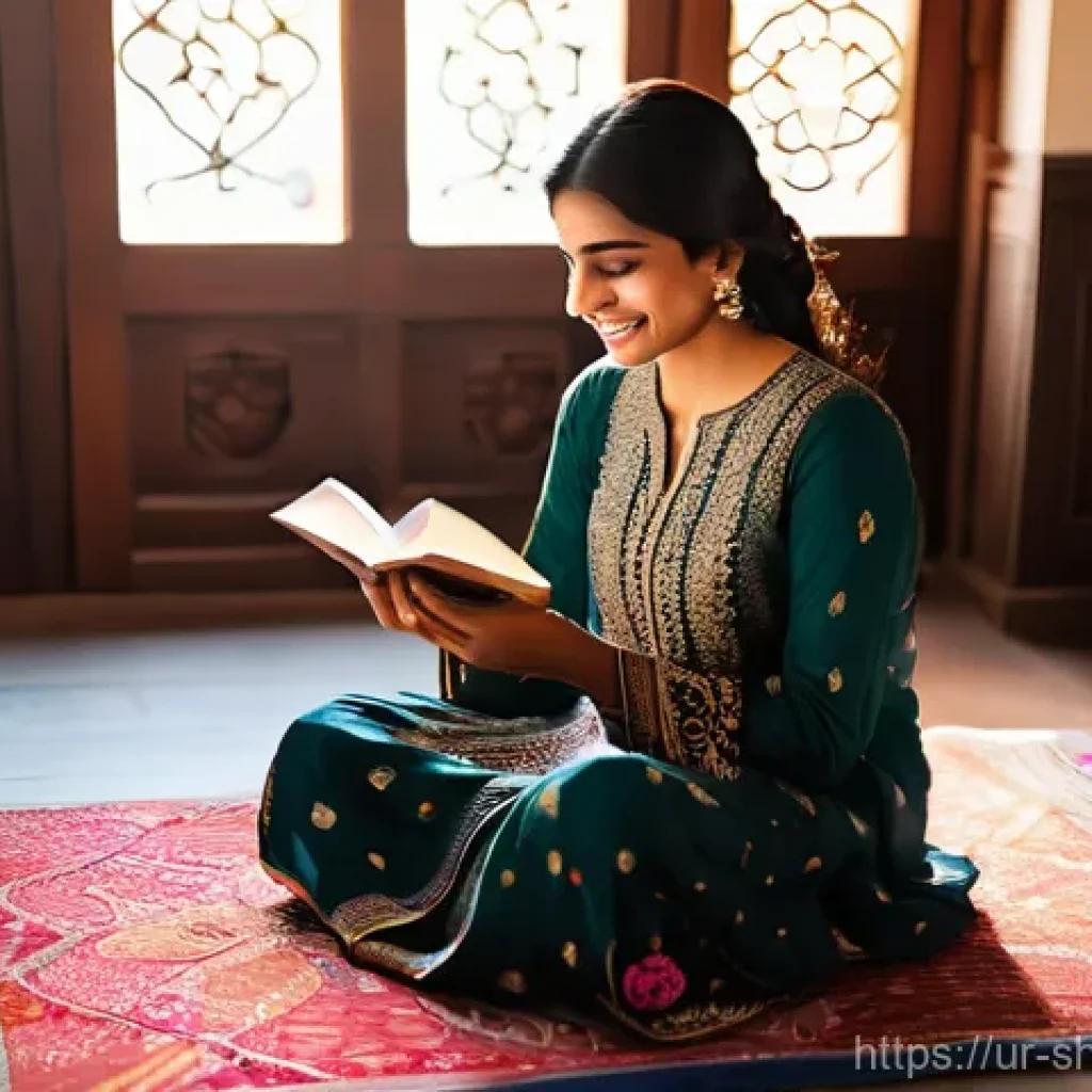 무속인과 연예인의 스토리 - **Digital Detox Moment:**
"A young Pakistani woman in her late 20s is sitting comfortably on a t...